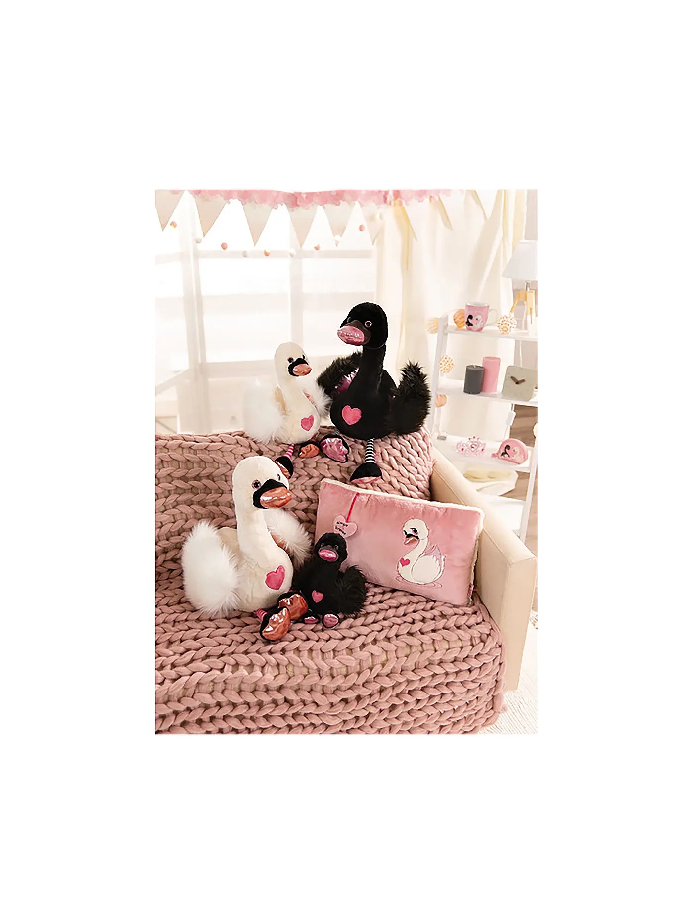 NICI | Plüschtier - Love Schwan Schwarz 50cm | 